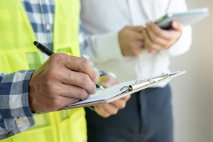 2 men carrying out an electrical inspection